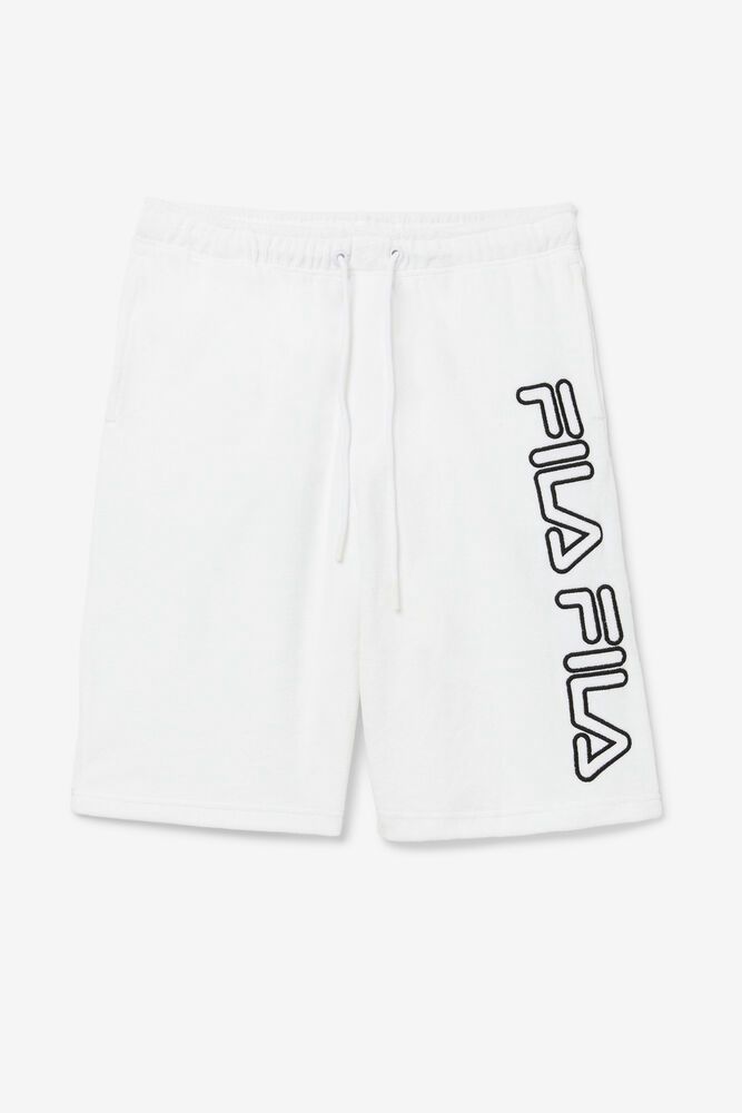 Fila Miesten Shortsit Theo Valkoinen - SAJD-32109